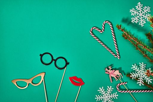Decoration stars face tree lollypop glasses lips