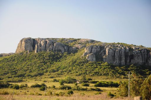 A scenic view of Arequita Hill located close to Minas, Lavalleja, Uruguay in sunny weather