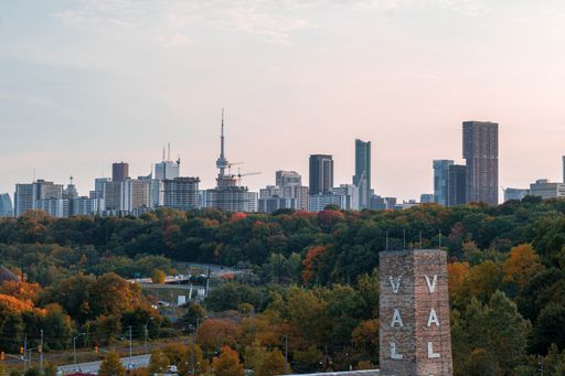 A beautiful skyline of Toronto from a lookout
