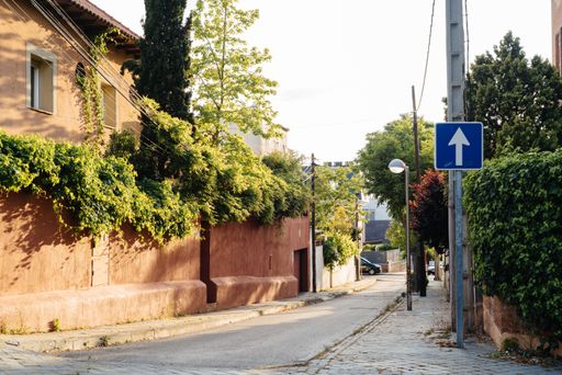 An empty street in Madrid Spain