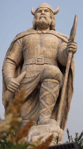 A Viking Statue in Gimli Manitoba
