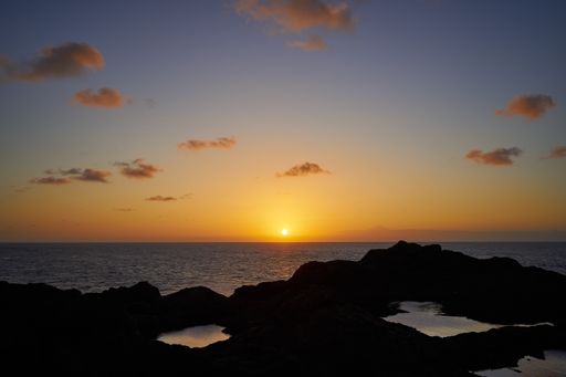 A beautiful view of the sunset over the Gran Canaria, Canary Island