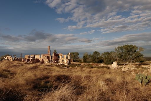 A shot of ruins of Belchite old town in Spain