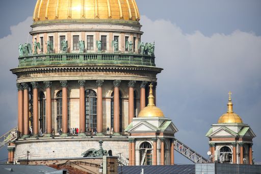 A mesmerizing view of Saint Isaac's Cathedral in Saint Petersburg