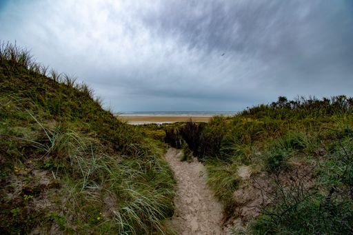 A beautiful shot of Borkum island under cloudy sky