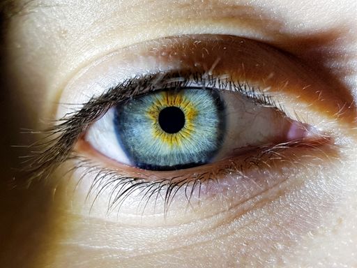 A beautiful macro closeup shot of a female human's deep eyes