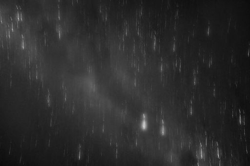 A closeup shot of a meteor shower in the beautiful sky perfect for using as a background