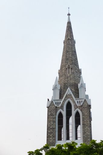 A vertical shot of the Church of the Immaculate Conception of the Blessed Virgin Mary in Russia