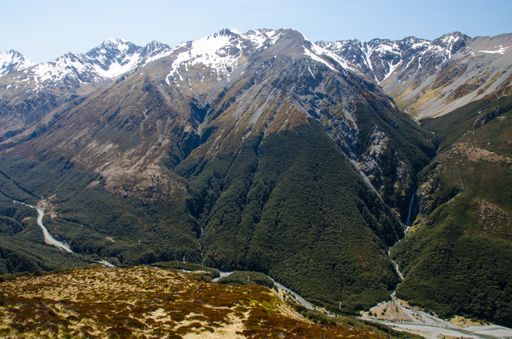 A high angle shot of the Avalanche Peak, New Zealand