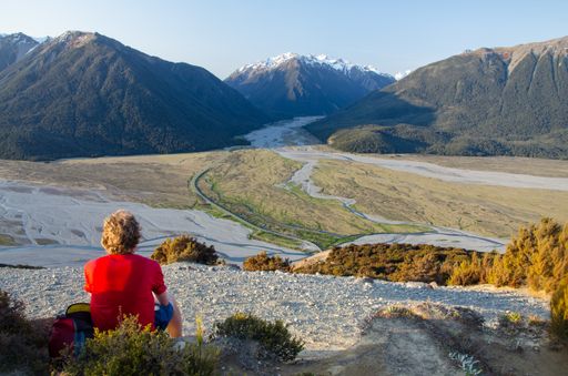 A male in Arthur's Pass, New Zealand