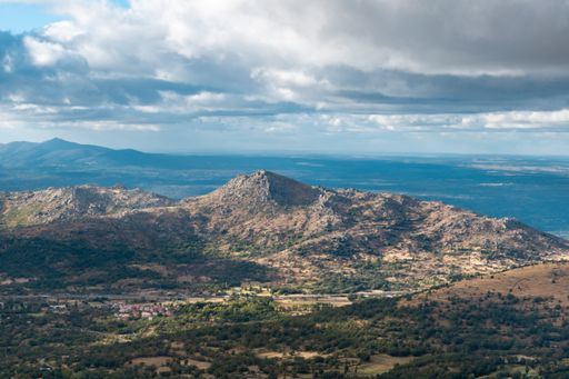 A stunning aerial shot of a landscape