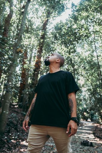 man watching the Atlantic Forest in Rio de Janeiro