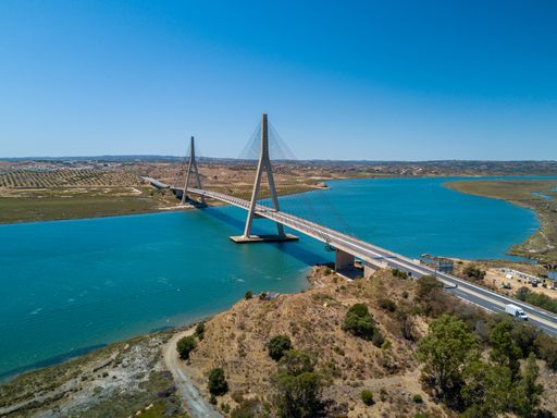 A beautiful scenery of Andalusia at the Portugal-Spain border