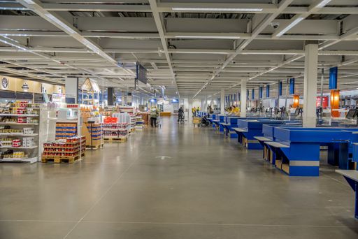 The interior of a food market captured in Dallas, United States