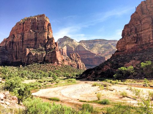 A beautiful shot of Zion National Park