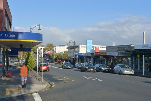 Auckland / New Zealand - May 18 2019: View of Howick Village town center Picton Street