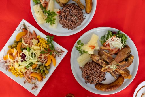 A table with different type of food