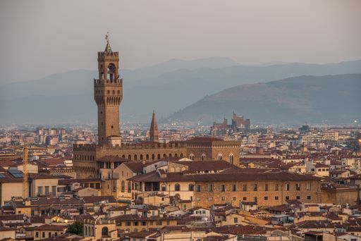 A beautiful shot of the Palazzo Vecchio of Florence in Italy