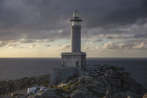 A beautiful view of Punta Nariga Lighthouse in Galicia, Spain