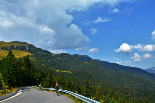 The lonely cyclist discovering the beauty of the nature