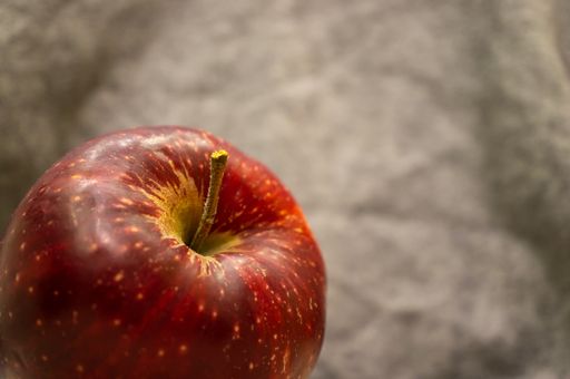 A closeup shot of fresh red apple
