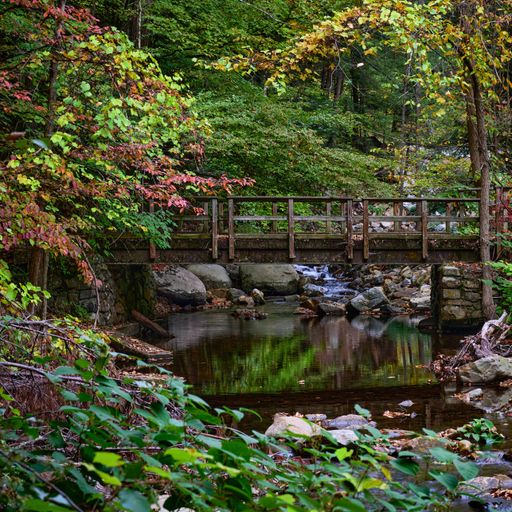 A small footbridge located in upstate New York - USA