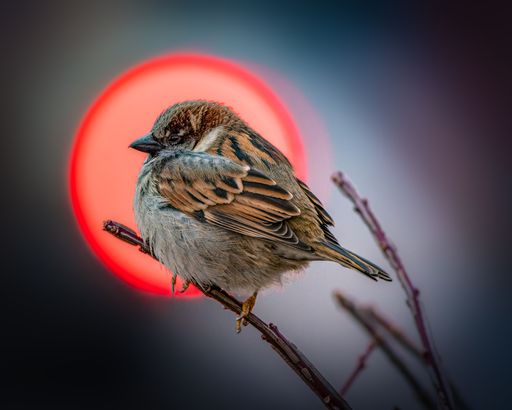 A closeup shot of a House sparrow