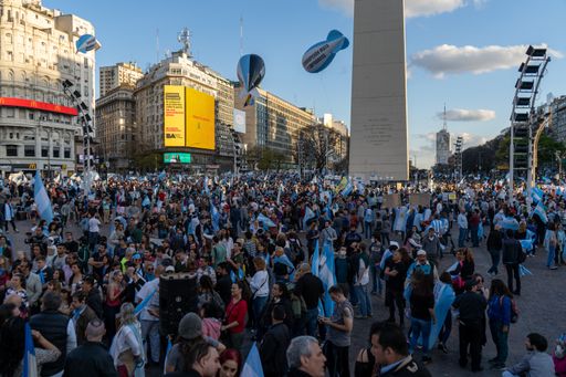 Buenos Aires Argentina People protesting against the quarantine and the government's politics in Argentina