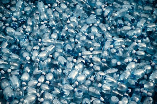 A shot of a huge pile of plastic bottles