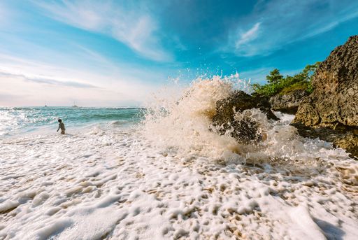 A stunning shot of the Padang Beach in Bali, Indonesia