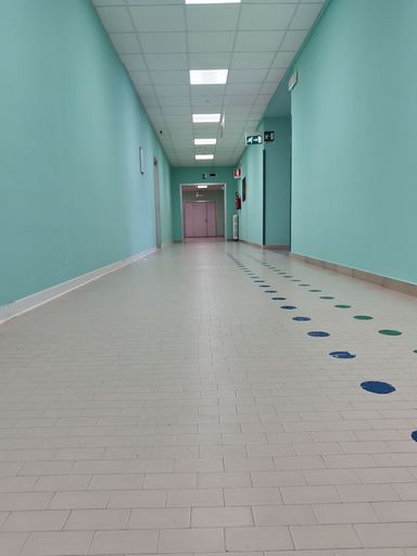 A corridor of hospital building