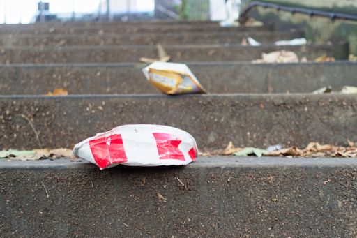 An abandoned rubbish in the street