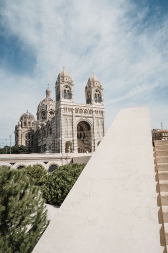 A vertical shot of Marseille Cathedral in Marseille, France during a daytime