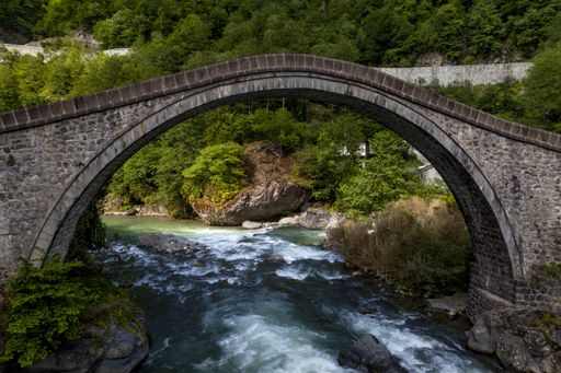 A beautiful view of the Bridge captured in village Arhavi Kucukkoy, Turkey