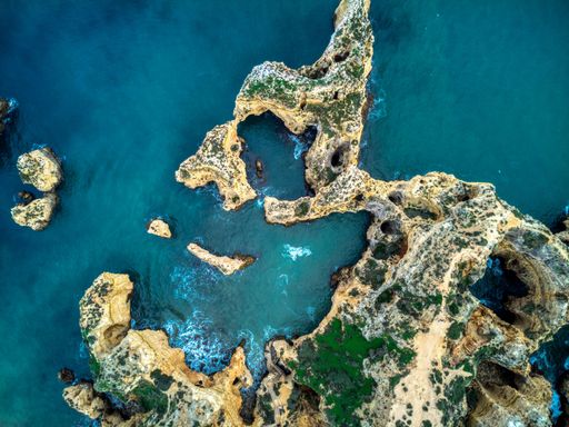 The ponta da piedade in Portugal.