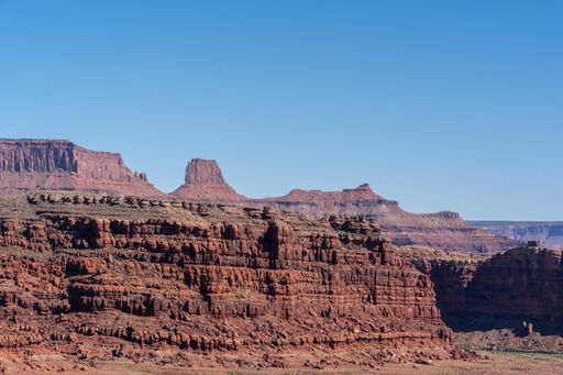 A scenic shot of The Valley of the Gods in Utah, United States