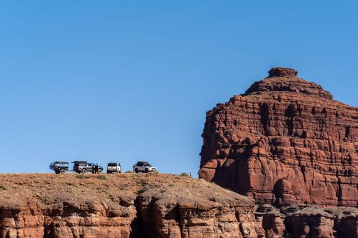 A scenic shot of The Valley of the Gods in Utah, United States