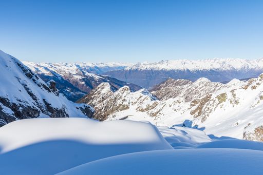 A beautiful view in Valtellina, Italy, in winter...