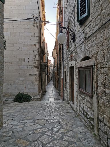 A walk in the tourist city by the Adratic sea - Sibenik, Croatia.