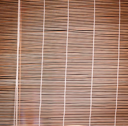 A closeup shot of bamboo curtain in the window