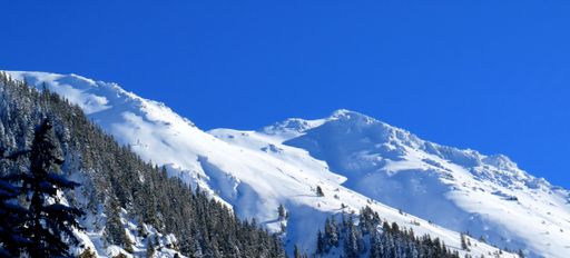 A beautiful landscape in the Fagaras mountains, Romania in winter