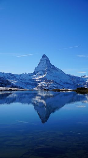 The famous Matterhorn Zermatt on a sunny winter day