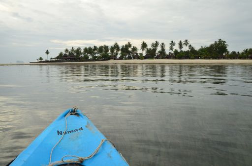 A view of a resort in Thailand from a boat