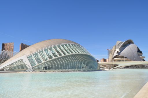 The famous City of Arts and Sciences in Valencia, Spain