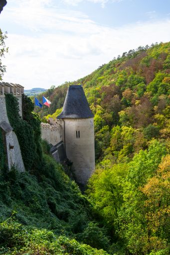 A vertical shot of the Karlstejn Castle in the Czech Republic