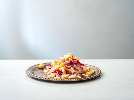 Vegan Palm Tree Heart Cebiche Peruvian Traditional Maritime Dish