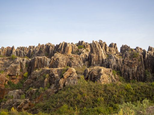 A closeup shot of a canyon in Cerro del Hierro, Sevilla