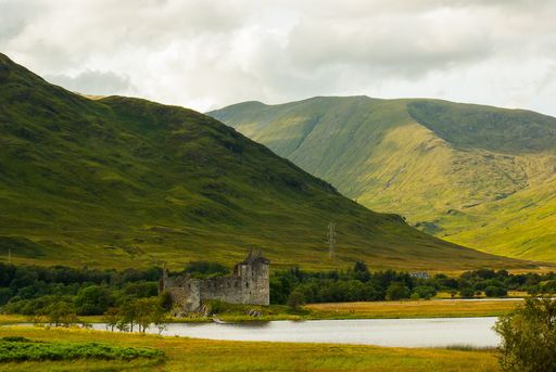 A beautiful scenery of Kilchurn Castle in Dalmally, UK