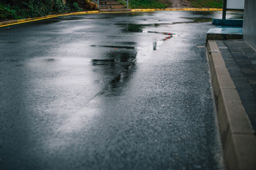 Wet tarmac texture after rain