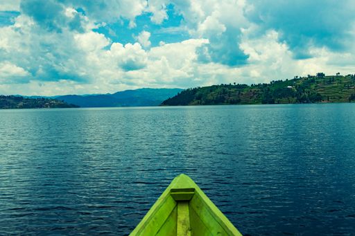A beautiful shot of the water in the river with cloudy backgrounds